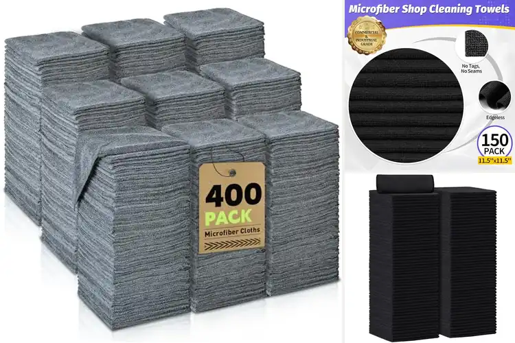 Detailed view of Best 1200 Washes Car Cleaning Cloths Value Pack