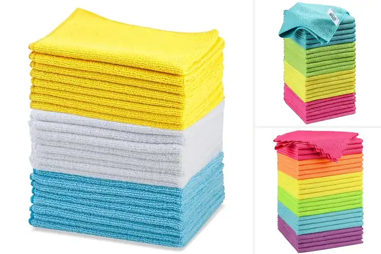 Detailed view of Best 24 Pack Microfiber Towels for Streak-Free Cleaning