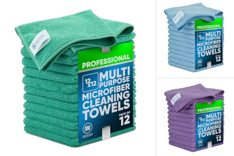 Detailed view of Best Commercial Grade Microfiber Cloths 12 Pack