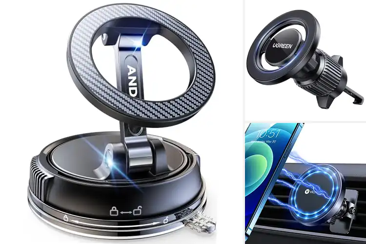 Detailed view of Best iPhone 16 Pro Max Compatible MagSafe Car Mount