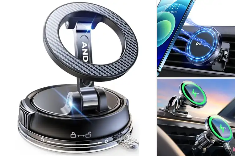 Detailed view of Best iPhone 17 Pro Max Compatible MagSafe Car Mount
