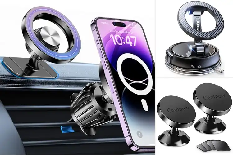 Detailed view of Best Magnetic Phone Car Mount: Secure, Rotate & Drive Safe