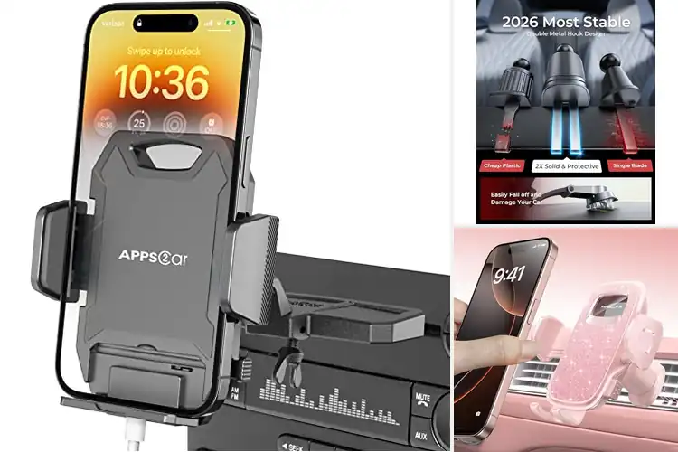 Detailed view of Best One Hand Operation Car Mount for Safe & Easy Driving